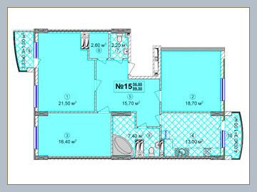 3-комнатная 99.5 м² в ЖК Посольский от застройщика, Киев