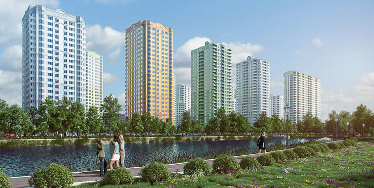 ЖК Парковые озера, Киев, ул. Воскресенская, 12А, 12Б, 12В, 12Г, 14Б, 14Д, 14Е, 16Б, 16В, 16Г