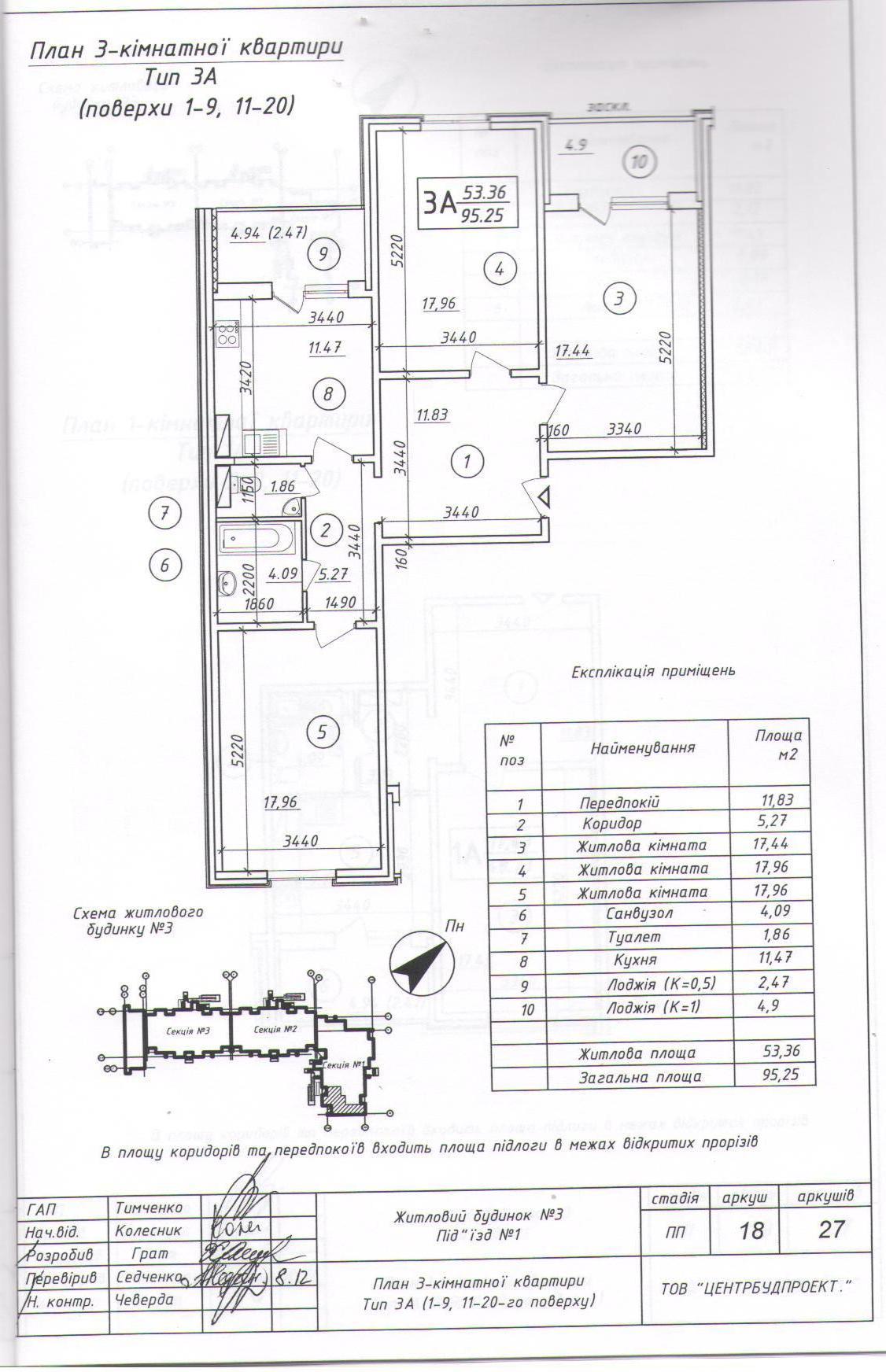 3-кімнатна 95.25 м² в ЖК Ярославичи від забудовника, м. Вишгород