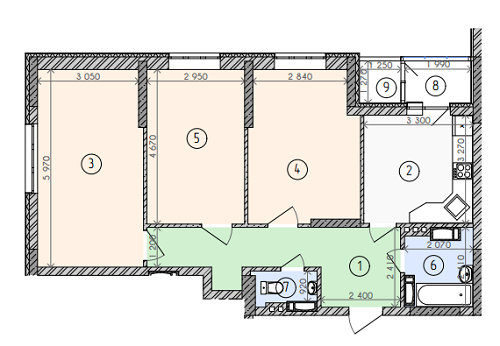 3-кімнатна 79.16 м² в ЖК Вишиванка від забудовника, Київ