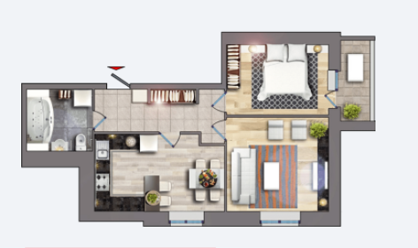 2-комнатная 64.83 м² в ЖК на ул. Королёва, 16 от 9 500 грн/м², Чернигов