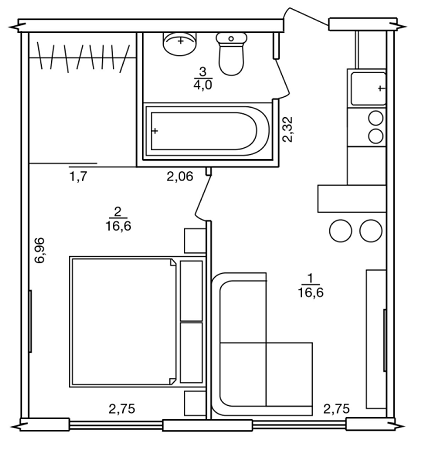 2-кімнатна 37.2 м² в ЖК Воробйови гори від 15 510 грн/м², Харків