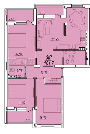 3-кімнатна 101.7 м² в ЖК Eco Solaris від 13 250 грн/м², с. Крижанівка