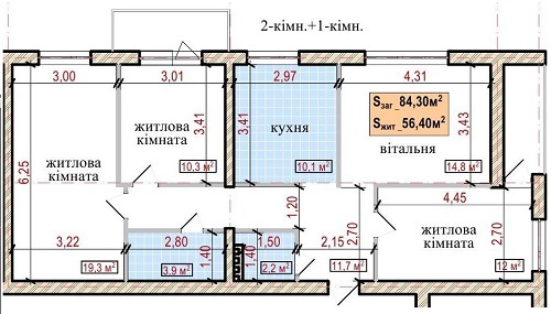 5+ кімнат 84.3 м² в ЖК Ідея від 11 500 грн/м², с. Гнідин