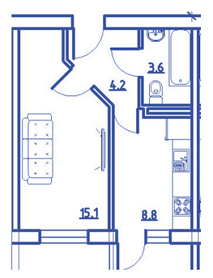 1-кімнатна 31.7 м² в ЖК Лазурний від 16 500 грн/м², Одеса
