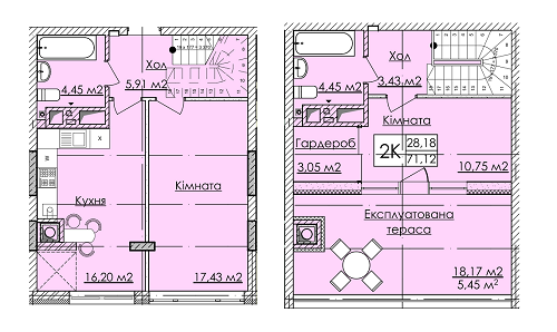 5+ комнат 71.12 м² в ЖК Auroom Tower от 15 790 грн/м², Львов