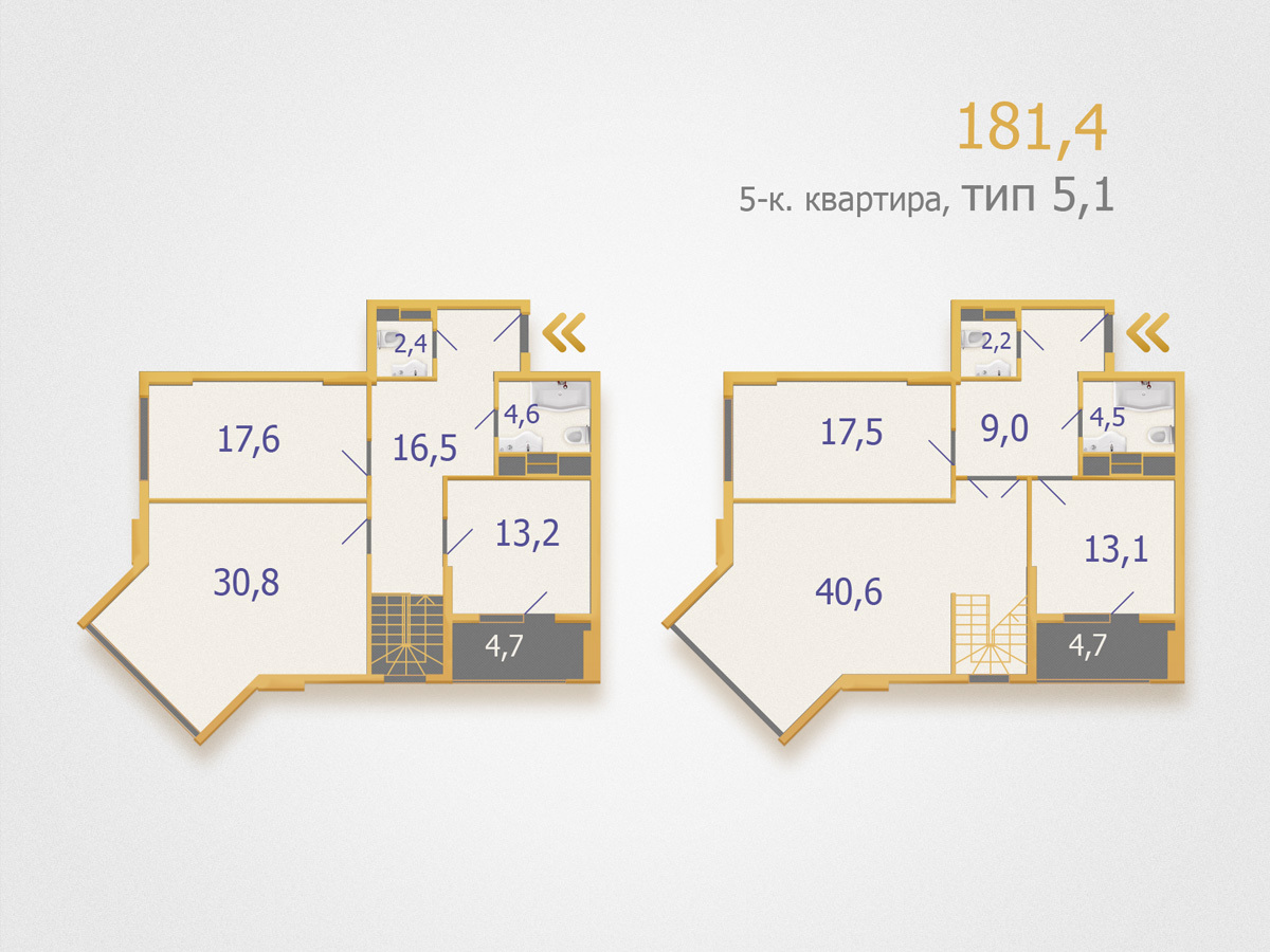 5+ комнат 181.4 м² в ЖК Артемовский от застройщика, Киев