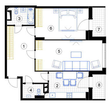 2-комнатная 77.1 м² в ЖД на ул. Евгения Коновальца (Щорса), 36Е от 32 300 грн/м², Киев