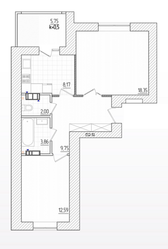 2-кімнатна 57.6 м² в ЖК Акварелі-2 від 14 000 грн/м², м. Вишневе
