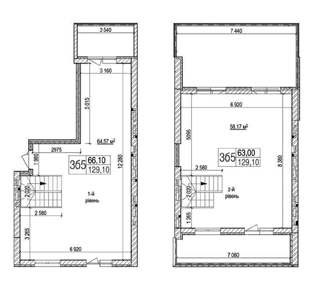 5+ кімнат 129.1 м² в ЖК Панорама від 17 000 грн/м², Київ