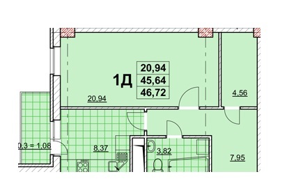 1-кімнатна 46.72 м² в ЖК Дмитрівський від 16 240 грн/м², Одеса