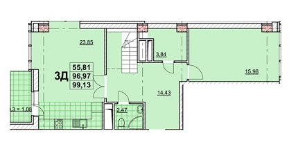 3-кімнатна 99.13 м² в ЖК Дмитрівський від 17 080 грн/м², Одеса