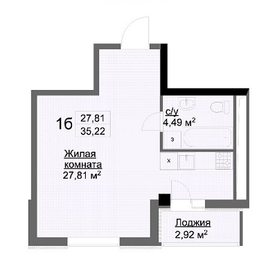 1-кімнатна 35.22 м² в ЖК Журавлі від 26 000 грн/м², Харків