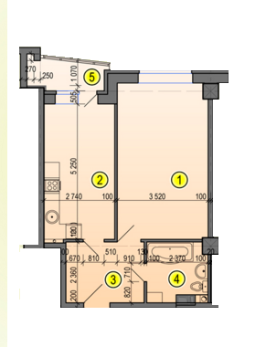 1-комнатная 49.92 м² в ЖК Дуэт от 16 700 грн/м², Харьков