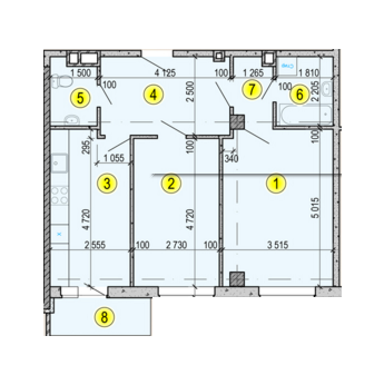 2-кімнатна 62.22 м² в ЖК Садовий від забудовника, Харків