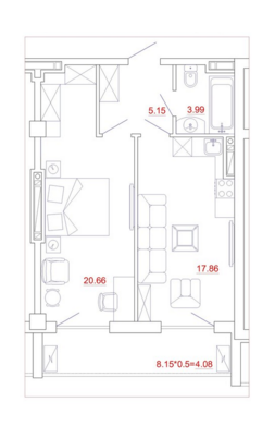 1-кімнатна 51.74 м² в ЖК Міконос від 36 370 грн/м², Одеса