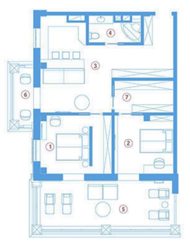 2-кімнатна 82.2 м² в ЖК Авторський від 20 570 грн/м², с. Фонтанка