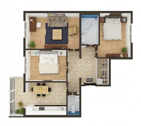 3-комнатная 78.88 м² в ЖК Контраст от застройщика, г. Ирпень