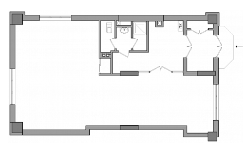 Помещение свободного назначения 59.72 м² в ЖК Adamant от застройщика, Киев