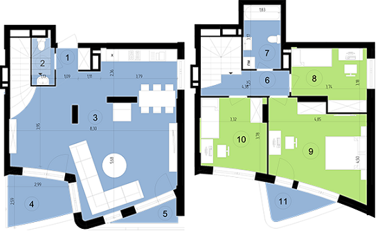 3-комнатная 119.1 м² в ЖК Парус Park от застройщика, Львов