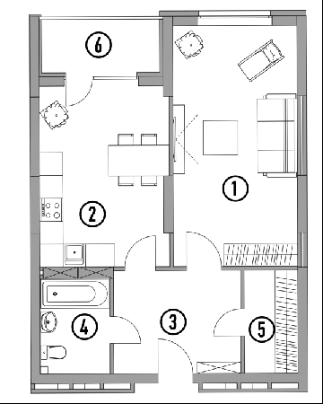 1-кімнатна 58.45 м² в ЖК CARDINAL від 43 000 грн/м², Київ