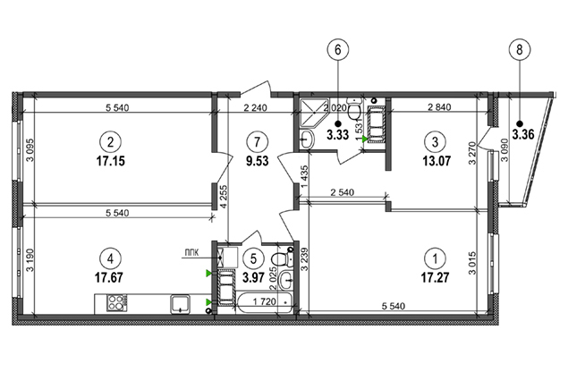 3-комнатная 84.68 м² в ЖК Welcome Home на Ревуцкого от 13 900 грн/м², Киев