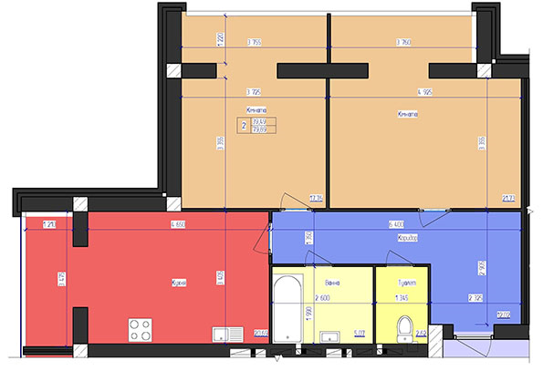 2-кімнатна 79.89 м² в ЖК FOR-REST від 16 000 грн/м², с. Фонтанка