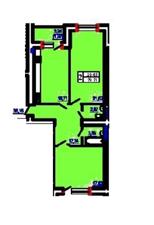 2-комнатная 79.71 м² в ЖК Победа от 30 150 грн/м², Одесса