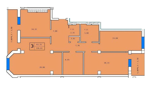 3-кімнатна 116.61 м² в ЖК English house від 23 400 грн/м², с. Крижанівка