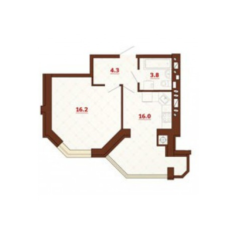 1-кімнатна 40.3 м² в ЖК Софія Резіденс від 20 100 грн/м², с. Софіївська Борщагівка
