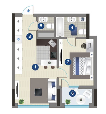 1-комнатная 47.33 м² в ЖК Славутич 2.0 от 32 000 грн/м², Киев