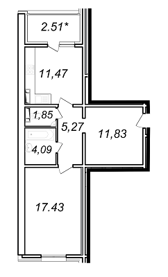 1-кімнатна 54.45 м² в ЖК Ярославичі-2 від 13 000 грн/м², м. Вишгород