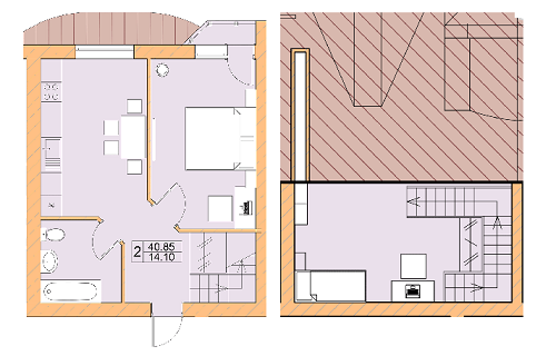 5+ кімнат 40.85 м² в ЖК Ваша квартира від 11 650 грн/м², с. Гатне