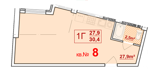 1-кімнатна 27.9 м² в ЖК Полтавський Шлях від 16 850 грн/м², Харків