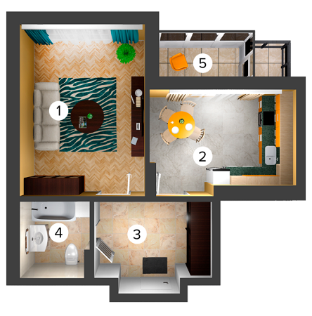 1-кімнатна 51.41 м² в ЖК Krona Park від 18 000 грн/м², м. Бровари