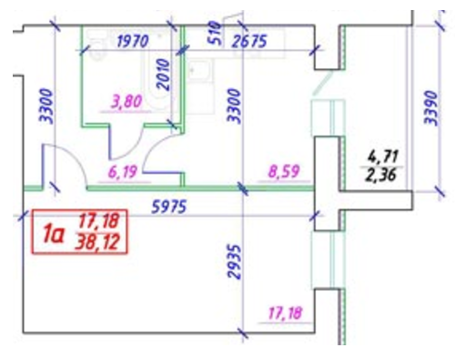 1-комнатная 38.12 м² в ЖК на ул. Прокофьева, 16 от застройщика, Сумы