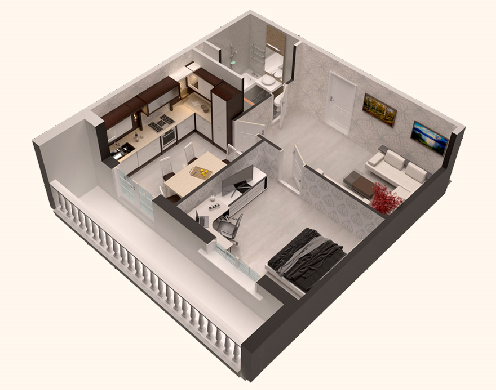 1-кімнатна 52.74 м² в ЖК Британія Hall від 18 900 грн/м², Луцьк