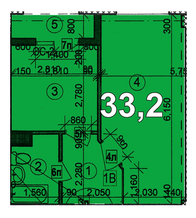 1-комнатная 33.2 м² в ЖК Солнечный Остров от 12 800 грн/м², Херсон