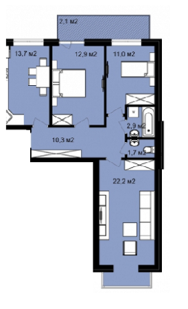 3-кімнатна 76.8 м² в ЖК на вул. Личаківська, 70 від 34 440 грн/м², Львів