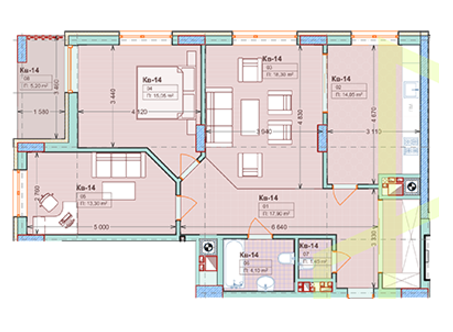 3-кімнатна 86.75 м² в ЖК Винний парк від забудовника, м. Винники