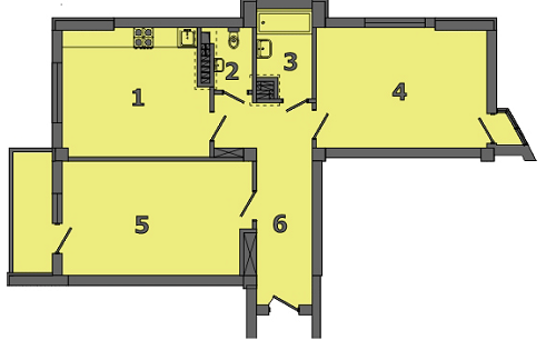 2-комнатная 75.38 м² в ЖК на ул. Яцкова, 20Б от 23 950 грн/м², Львов