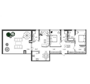2-комнатная 104.4 м² в ЖК Nyvky Plaza от 18 800 грн/м², Киев