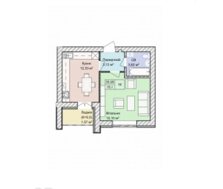 1-кімнатна 35.95 м² в ЖК Гостомель Residence від 19 800 грн/м², смт Гостомель