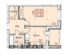 1-кімнатна 41.2 м² в ЖК Найкращий квартал від 11 500 грн/м², м. Ірпінь