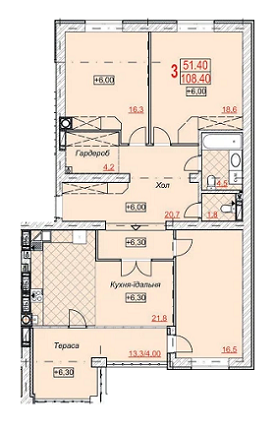 3-кімнатна 108.4 м² в ЖК Найкращий квартал від 11 500 грн/м², м. Ірпінь