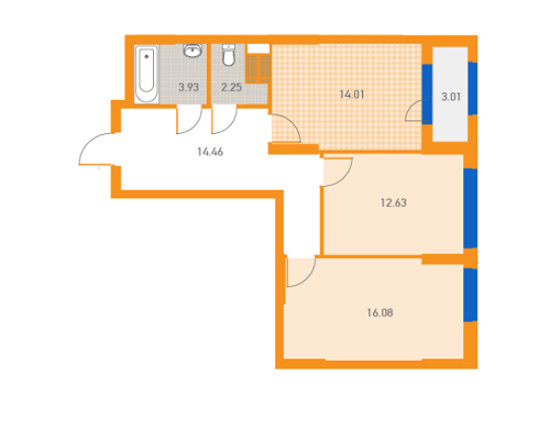 2-комнатная 66.37 м² в ЖК SOLAR CITY от 19 000 грн/м², Киев