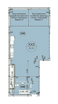 1-комнатная 71.71 м² в ЖК Ulduz от 21 550 грн/м², Днепр