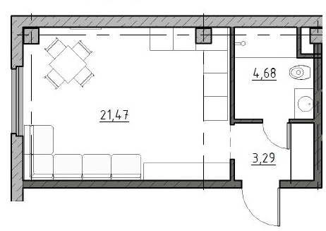 1-комнатная 29.44 м² в ЖК The Apartments от 19 800 грн/м², Одесса