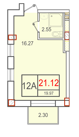 1-кімнатна 21.12 м² в ЖК Smart від забудовника, с. Крижанівка