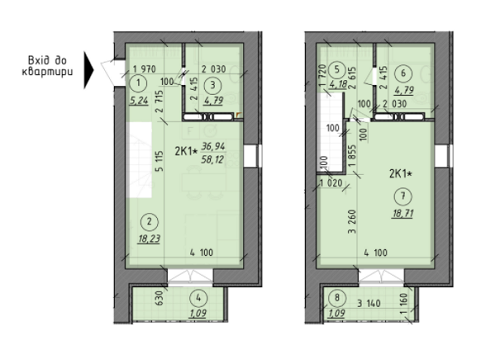 5+ комнат 58.12 м² в ЖК Start Life от 12 150 грн/м², г. Вышгород